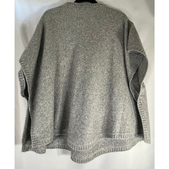 Loft Grey Crochet Poncho Sweater Regular Size XS/S - Picture 3 of 3